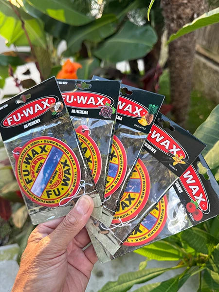 Fu Wax Air Freshener packs in hand
